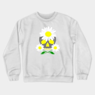 Daisy Flower Skull Crewneck Sweatshirt